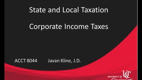 Thumbnail for entry Corporate Income Taxes Part 2