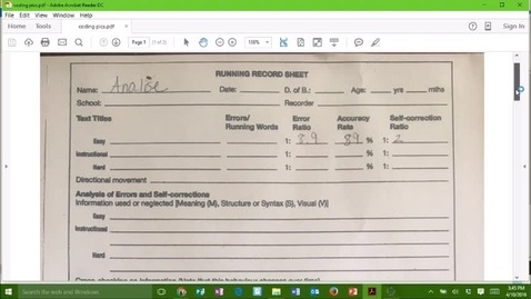 Thumbnail for LSLS 2005 Running Record Assignment Codes Explained