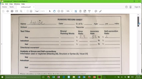 Thumbnail for entry LSLS 2005 Running Record Assignment Codes Explained