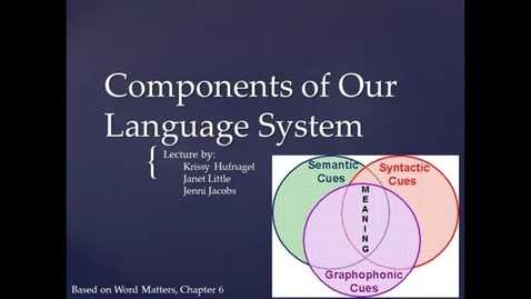 Thumbnail for LSLS 2005 Components of Language