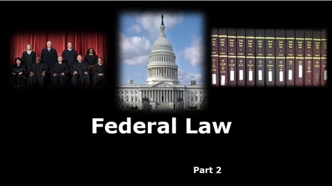 Thumbnail for Federal Law Part 2: Constitutions, Statutes &amp; Court Rules on Westlaw  -- by Susan Boland