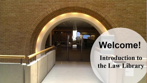Thumbnail for entry Introduction to the Law Library for MLS Students