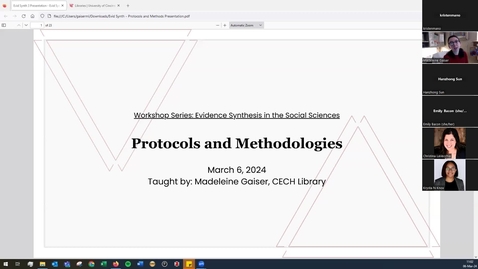 Thumbnail for entry Evidence Synthesis in the Social Sciences: Protocols and Methodologies