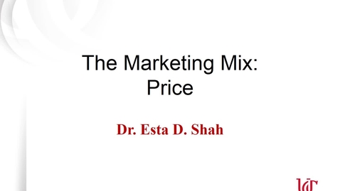 Thumbnail for entry MKTG 7000 Shah/Machleit Price