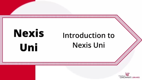 Thumbnail for Nexis Uni: Introduction