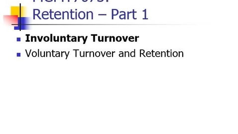 Thumbnail for entry Involuntary Turnover