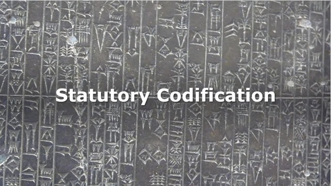 Thumbnail for Statutory Codification