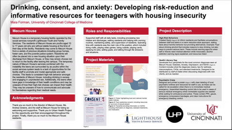 Thumbnail for Forman, M, Drinking, consent, and anxiety: Developing risk-reduction and informative resources for teenagers with housing insecurity