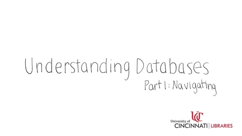 Thumbnail for Navigating Databases