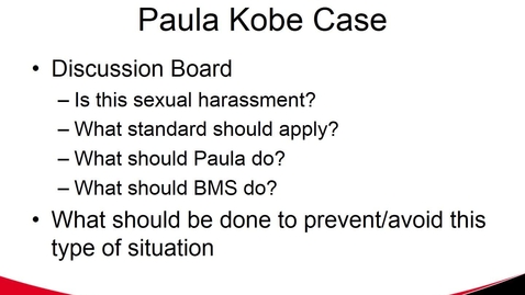 Thumbnail for MGMT 7017 Paula Kobe Case