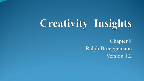Thumbnail for ENTR 7082 Chapter 08 Creativity Insights