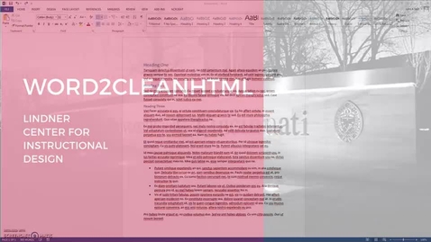 Thumbnail for entry Word2CleanHTML Video