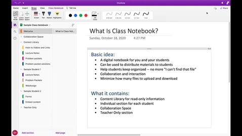 Thumbnail for entry &quot;Using Class Notebook in Teams for Organized Class Materials, Student Notes, and Assignments&quot; - Hillary Einziger