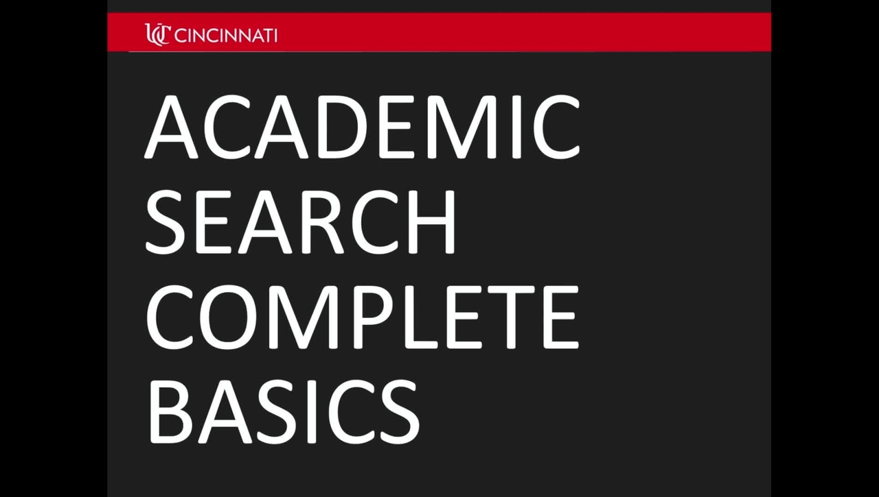 Academic Search Complete Uc Libraries Mediaspace