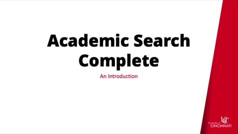 Thumbnail for Academic Search Complete