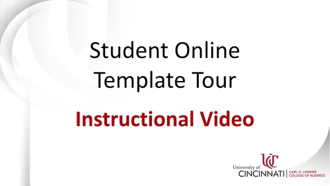 Thumbnail for Student Online Template Tour
