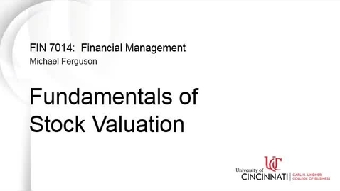 Thumbnail for Fundamentals of Stock Valuation