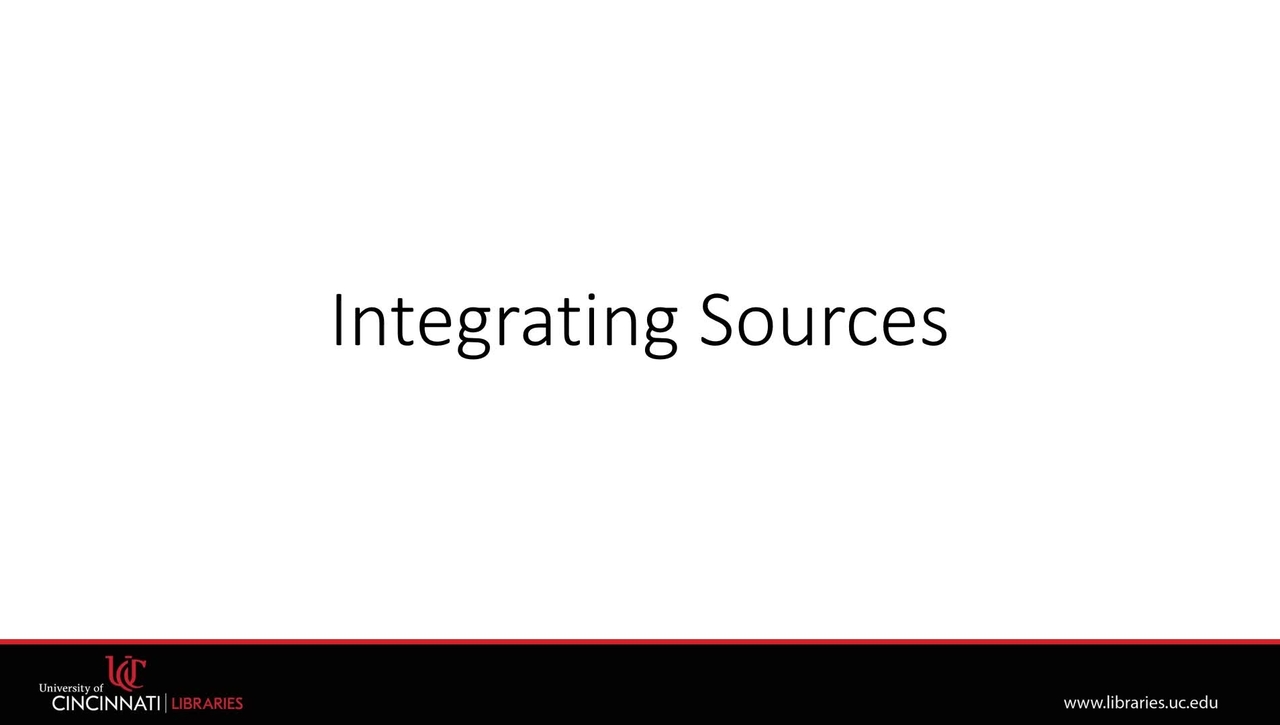 Integrating Sources | Plagiarism Module