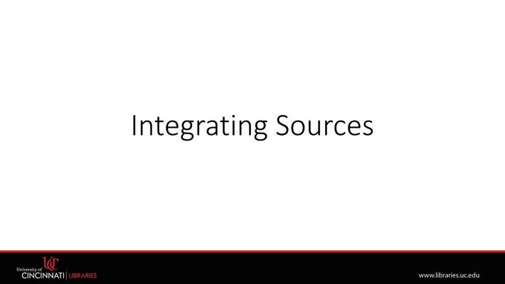 Integrating Sources | Plagiarism Module