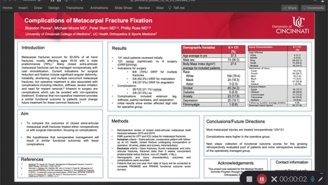 Thumbnail for entry Ponce, B, Complications of Metacarpal Fracture Fixation