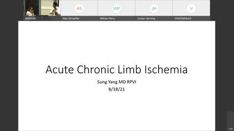 Thumbnail for entry Acute Chronic Limb Ischemia 8-18-2021