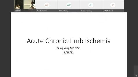 Thumbnail for Acute Chronic Limb Ischemia 8-18-2021