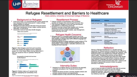 Thumbnail for Jenkins, C, Refugee Resettlement and Barriers to Healthcare