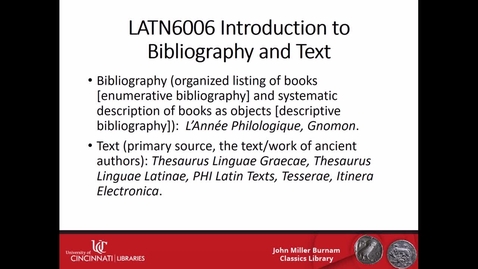 Thumbnail for Bibliography and Text/Lucretius