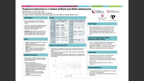 Thumbnail for Polynice, S.,  Pregnancy Outcomes in a Cohort of Black and White Adolescents