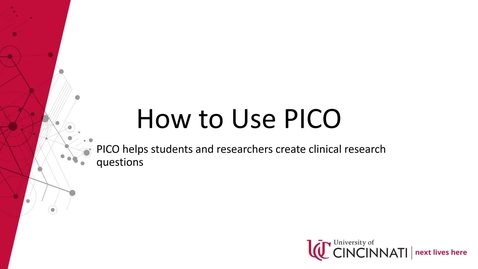 Thumbnail for Create a Clinical Question with PICO