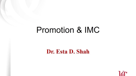 Thumbnail for entry Lecture 5.1 Promotion _IMC