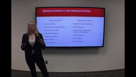 Thumbnail for Research vs Non-Research  Articles - Clip from HSL Introduction to Literature Searching