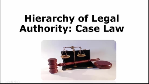 Thumbnail for Hierarchy of Legal Authority: Case Law