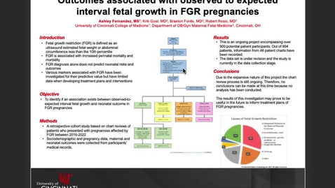 Thumbnail for entry Fernandez, A. Outcomes associated with observed to expected interval fetal growth in FGR pregnancies