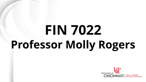 Thumbnail for FIN 7022 Module 6 Introduction