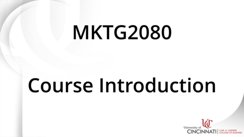 Thumbnail for entry MKTG2080 Module 2 Introduction