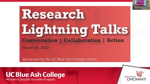 Thumbnail for entry 2023 UCBA Library Research Lightning Talks - Jen Carter and Lori Wortylko
