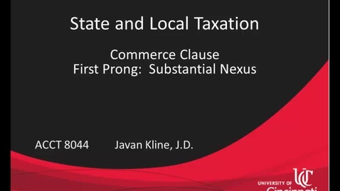 Thumbnail for First Prong: Substantial Nexus