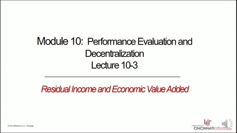 Thumbnail for entry Residual Income and Economic Value Added