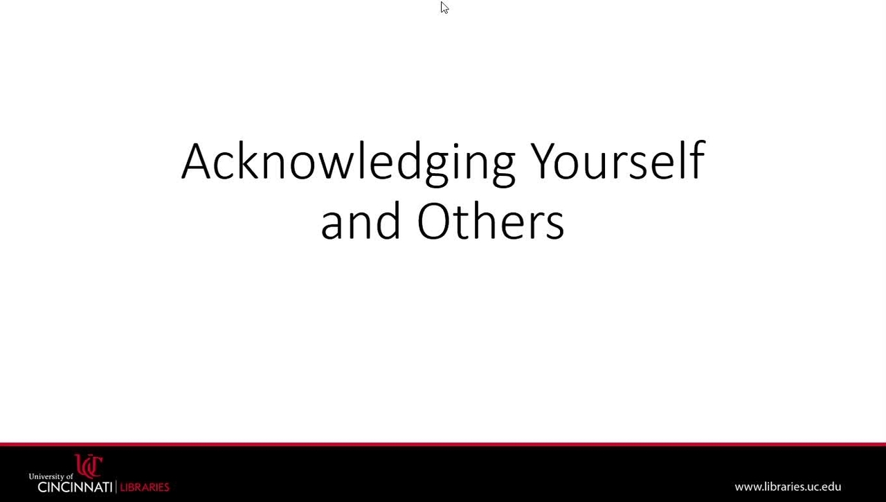 Acknowledging Self+Others | Plagiarism Module