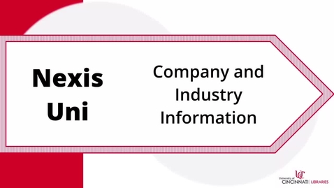 Thumbnail for Nexis Uni: Company and Industry Information