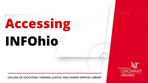 Thumbnail for Accessing INFOhio