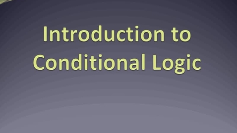 Thumbnail for V4A_IntroConditional Structures.mp4
