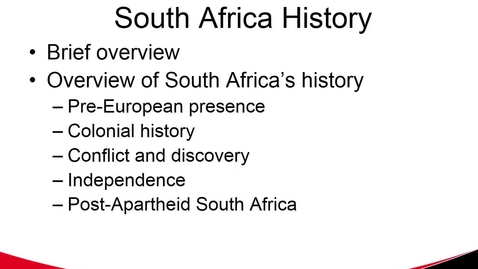 Thumbnail for entry MGMT 7017 South Africa History