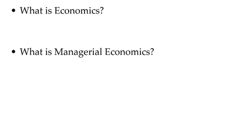 Thumbnail for entry ECON 7020 What is Managerial Economics?
