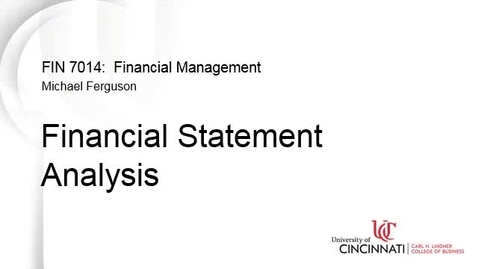 Thumbnail for entry Financial Statement Analysis