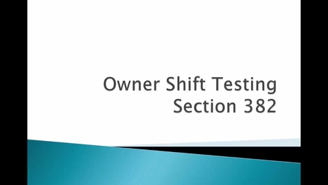 Thumbnail for entry Ownership Shift Testing