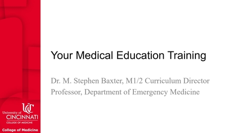Thumbnail for entry The Cincinnati Medicine Curriculum
