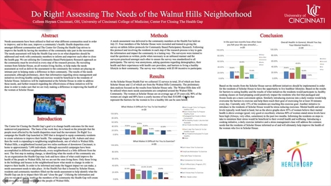 Thumbnail for Hoynes, C, Do Right! Assessing The Needs of the Walnut Hills Neighborhood 