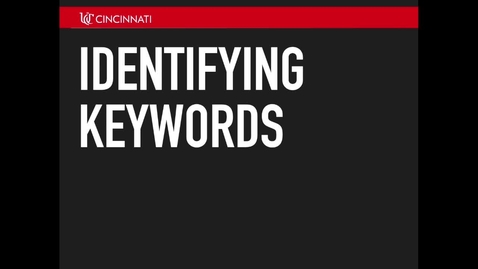 Thumbnail for Identifying Keywords